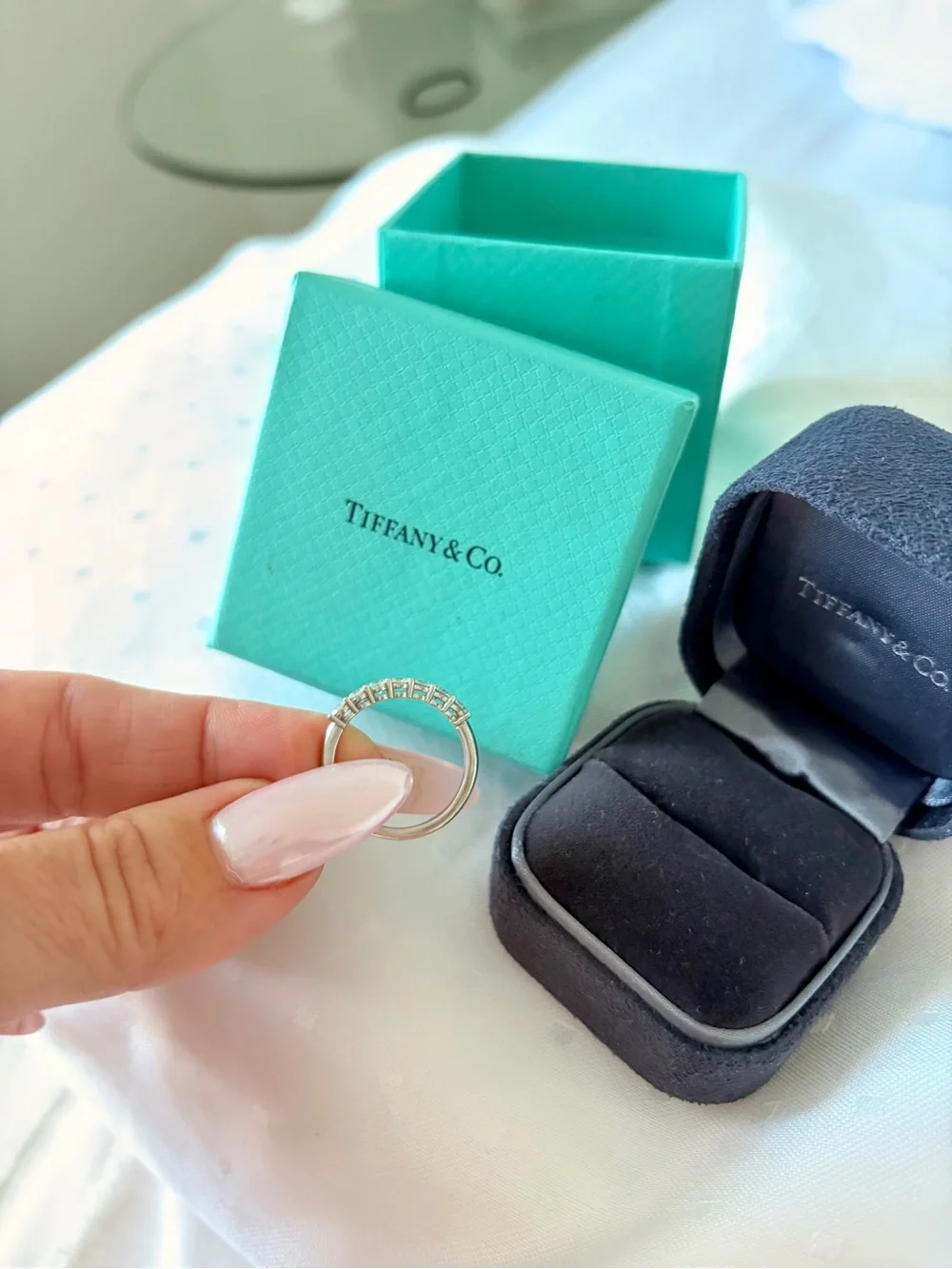 Tiffany & Co. Diamond Band with Signature Blue Box - Picture 5 of 6